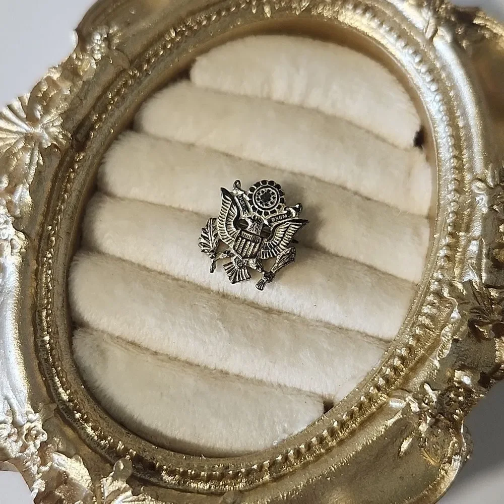 Sterling Silver Military Pin Brooch